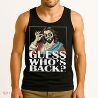 Guess Whos Back Jesus Easter Religious Catholic Tank Top thumb 3