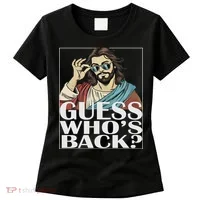 Guess Whos Back Jesus Easter Religious Catholic Women's T-Shirt thumb 0