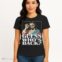 Guess Whos Back Jesus Easter Religious Catholic Women's T-Shirt thumb 4