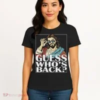 Guess Whos Back Jesus Easter Religious Catholic Women's T-Shirt thumb 4