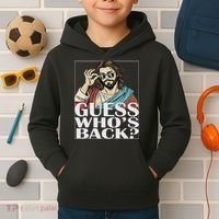 Guess Whos Back Jesus Easter Religious Catholic Kids Hoodie thumb 2