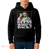 Guess Whos Back Jesus Easter Religious Catholic Kids Hoodie thumb 4