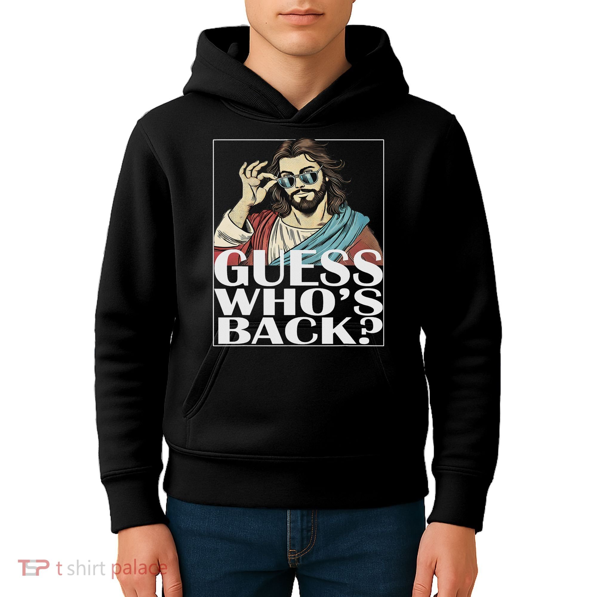 Guess Whos Back Jesus Easter Religious Catholic Kids Hoodie
