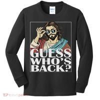 Guess Whos Back Jesus Easter Religious Catholic Kids Long Sleeve Shirt thumb 0