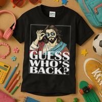 Guess Whos Back Jesus Easter Religious Catholic Kids T-Shirt thumb 3