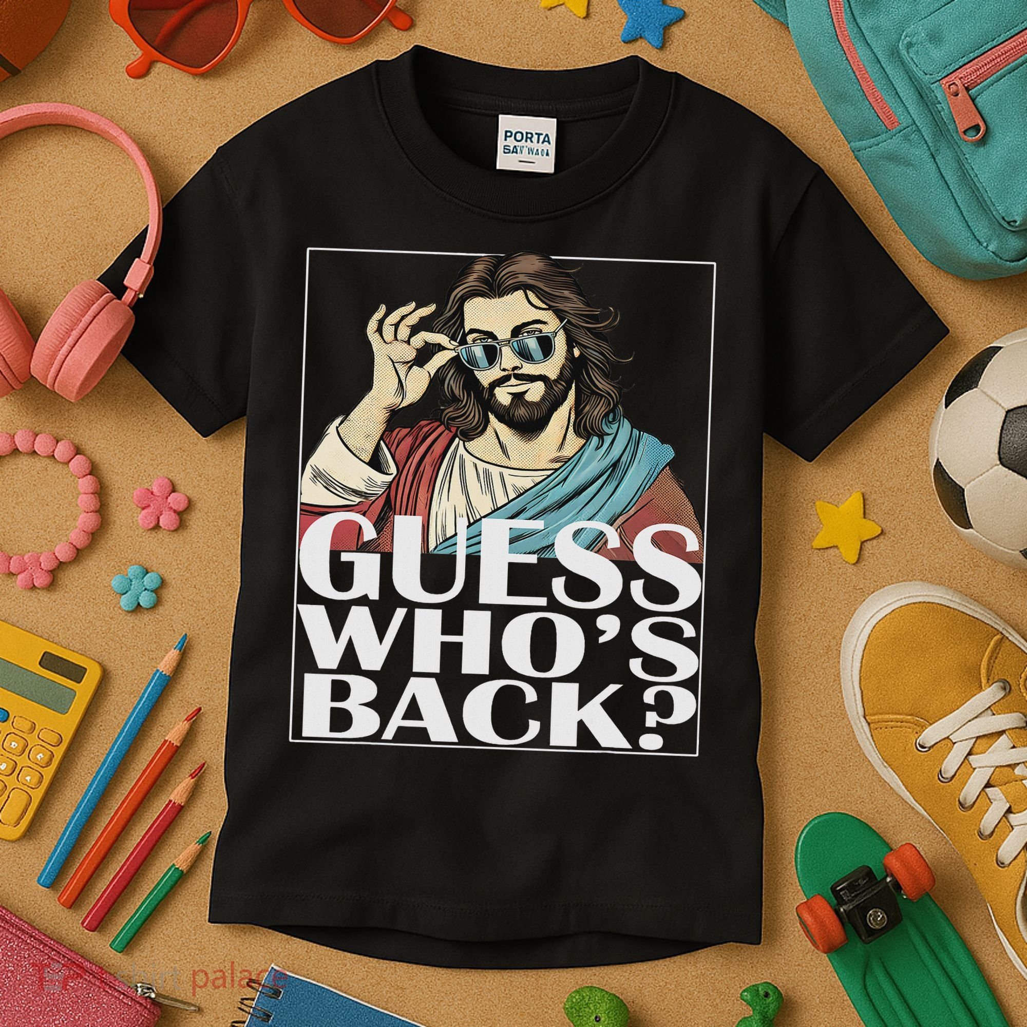Guess Whos Back Jesus Easter Religious Catholic Kids T-Shirt