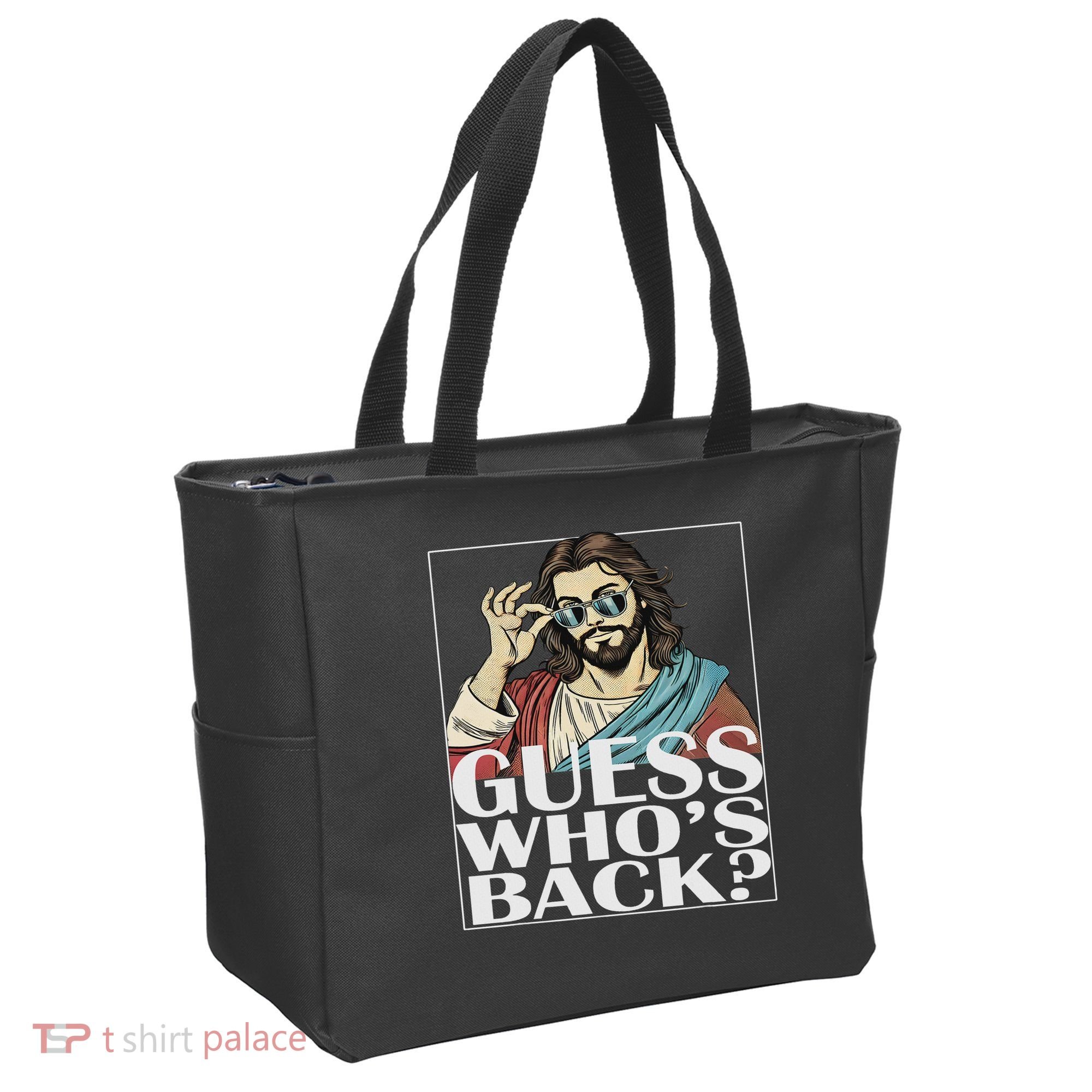 Guess Whos Back Jesus Easter Religious Catholic Tote Bag