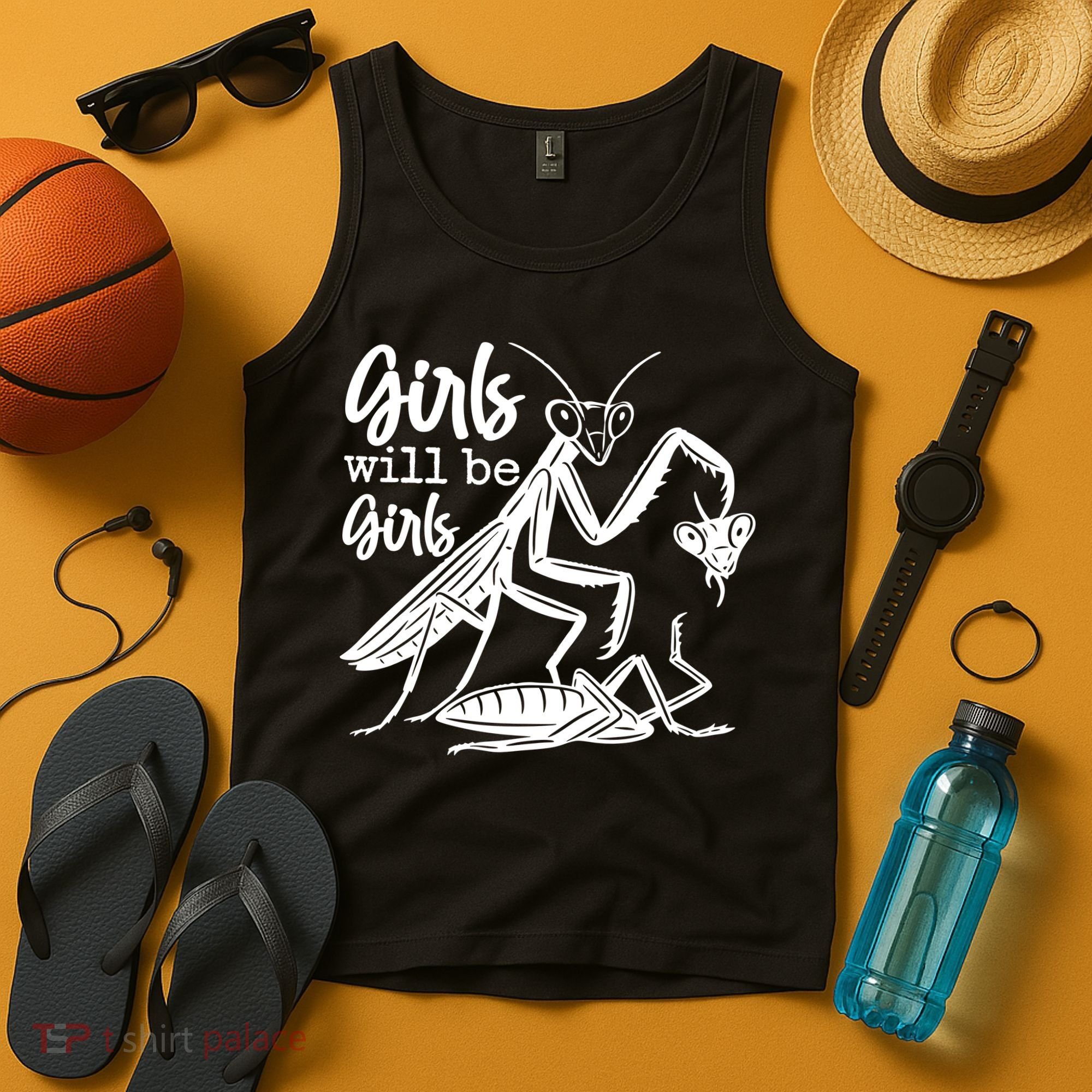 Girls Will Be Girls Praying Mantis Tank Top