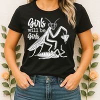 Girls Will Be Girls Praying Mantis Women's T-Shirt thumb 2