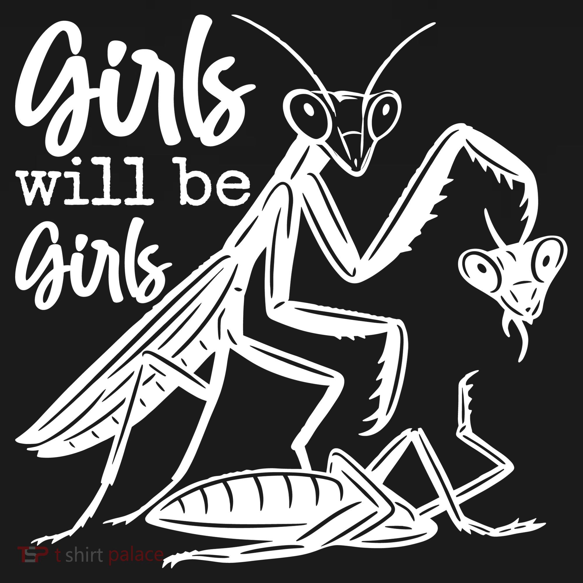 Girls Will Be Girls Praying Mantis Kids Sweatshirt