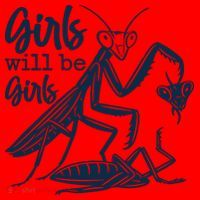 Girls Will Be Girls Praying Mantis Santa Hat thumb 1