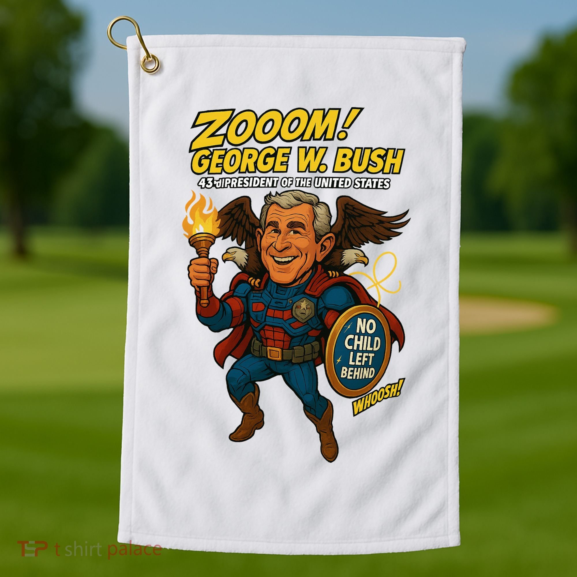 George W. Bush The Presidential Chronicles Golf Towel