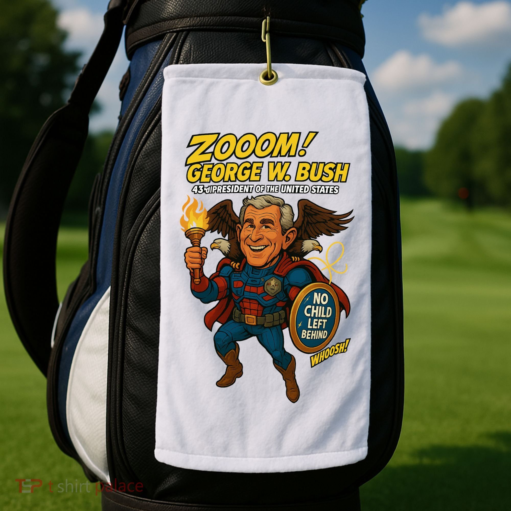 George W. Bush The Presidential Chronicles Golf Towel