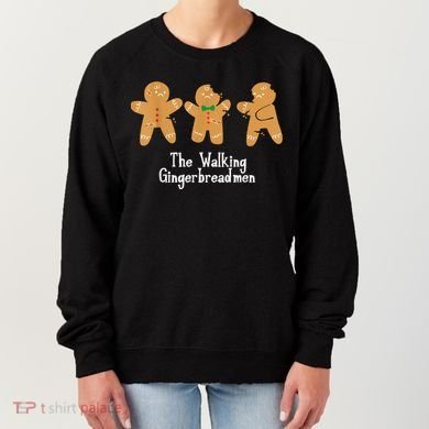 Gingerbread Walking Bread Cookie Baking Cute Christmas Women's Sweatshirt