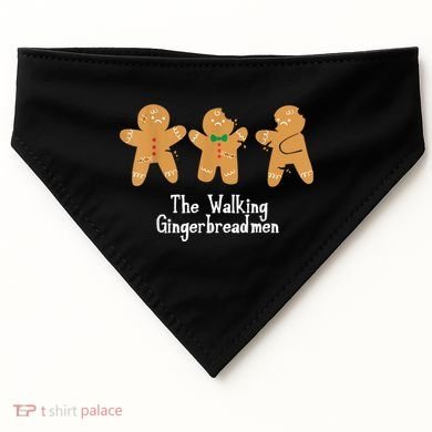 Gingerbread Walking Bread Cookie Baking Cute Christmas USA-Made Doggie Bandana