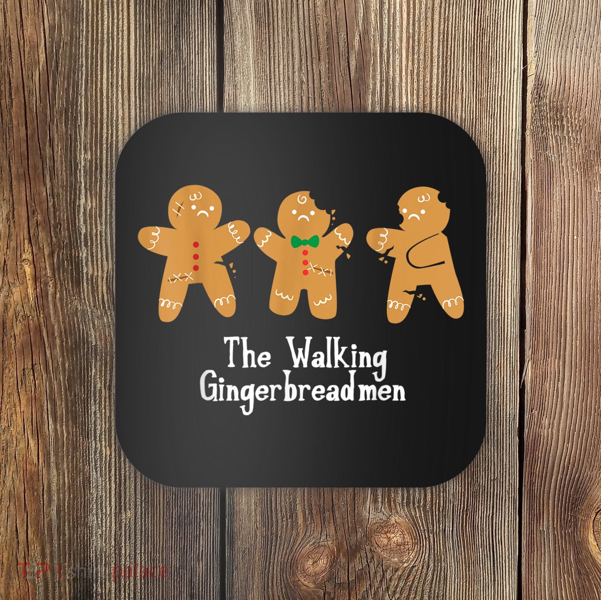 Gingerbread Walking Bread Cookie Baking Cute Christmas Coaster