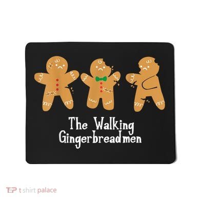 Gingerbread Walking Bread Cookie Baking Cute Christmas Mousepad