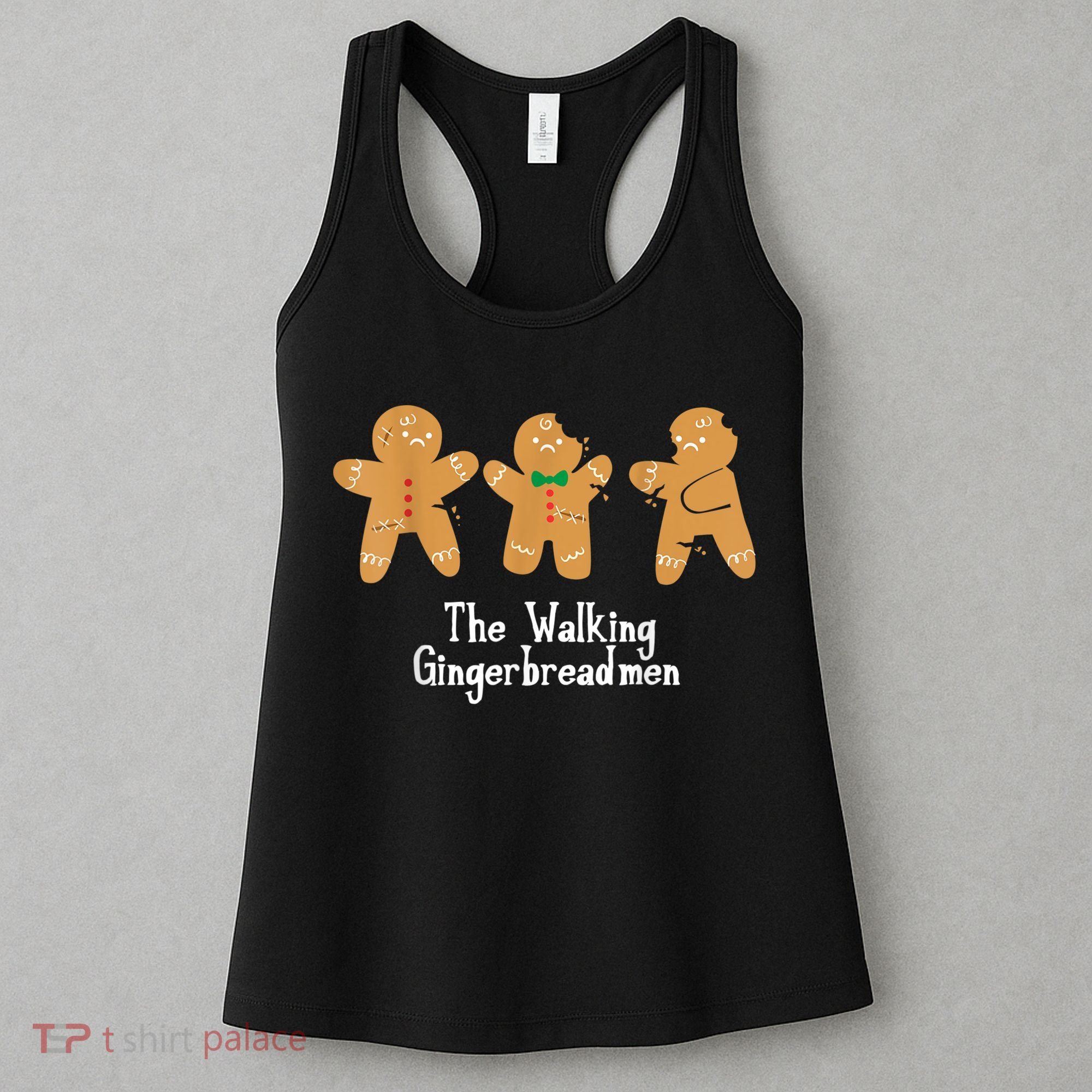 Gingerbread Walking Bread Cookie Baking Cute Christmas Women's Tank Top