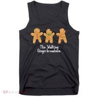 Gingerbread Walking Bread Cookie Baking Cute Christmas Tank Top thumb 0