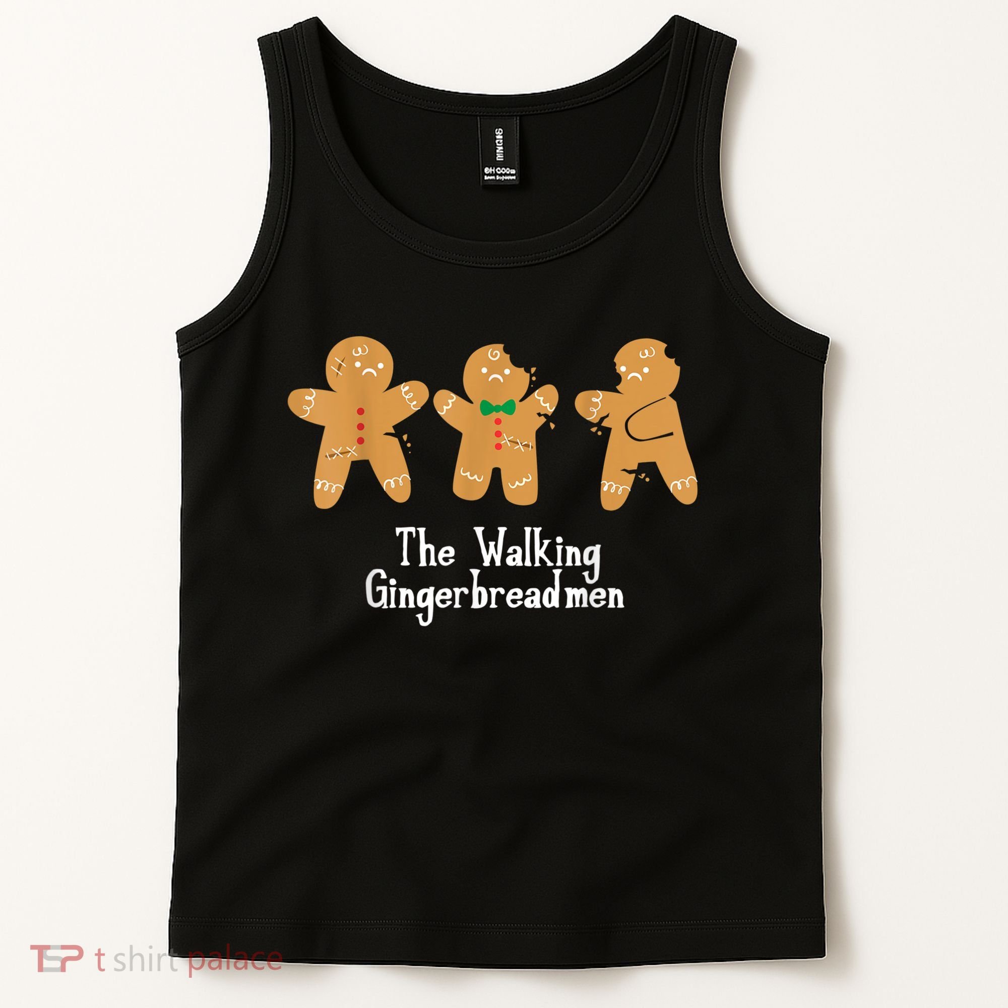 Gingerbread Walking Bread Cookie Baking Cute Christmas Tank Top