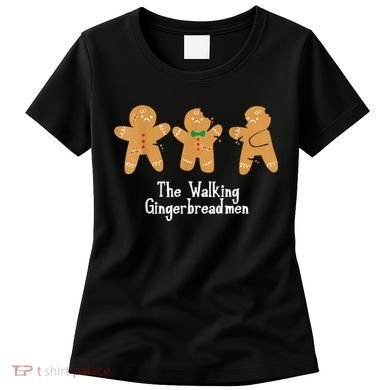 Gingerbread Walking Bread Cookie Baking Cute Christmas Women's T-Shirt