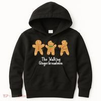 Gingerbread Walking Bread Cookie Baking Cute Christmas Kids Hoodie thumb 0
