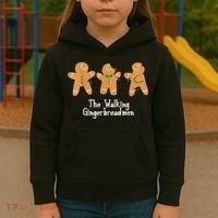 Gingerbread Walking Bread Cookie Baking Cute Christmas Kids Hoodie thumb 3