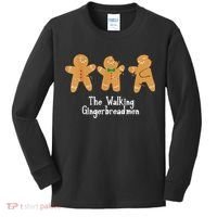 Gingerbread Walking Bread Cookie Baking Cute Christmas Kids Long Sleeve Shirt thumb 0