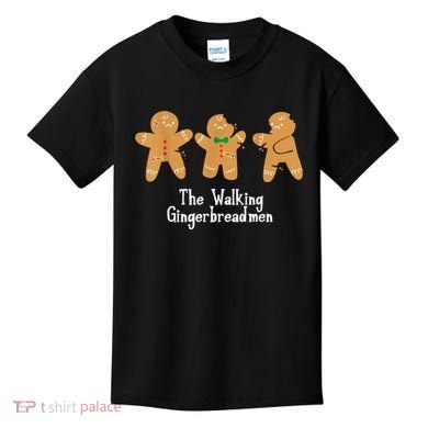 Gingerbread Walking Bread Cookie Baking Cute Christmas Kids T-Shirt