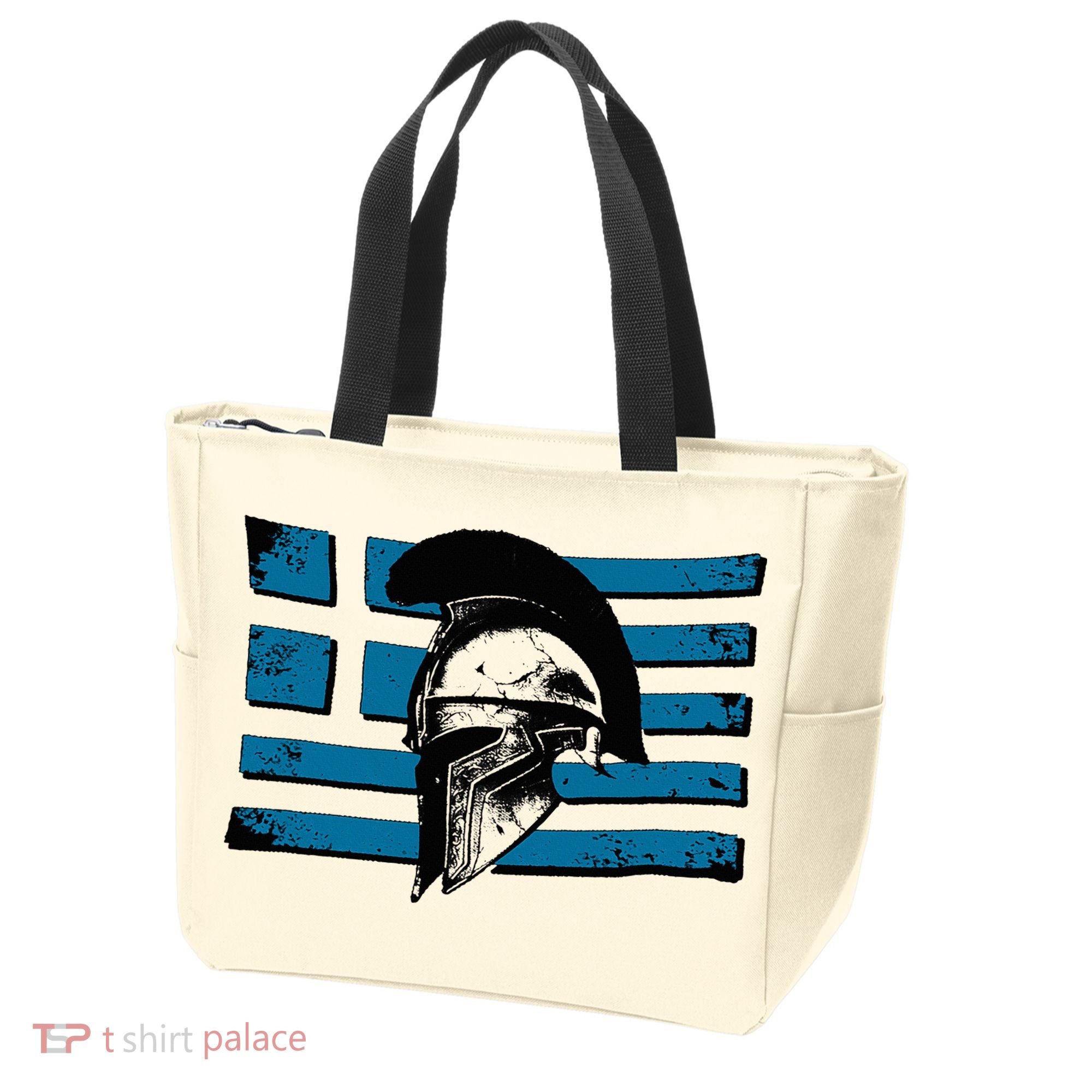 Greek Warrior Battle Flag Greece Historic Battle Flag Tote Bag
