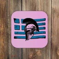 Greek Warrior Battle Flag Greece Historic Battle Flag Coaster thumb 0
