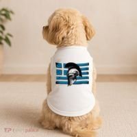 Greek Warrior Battle Flag Greece Historic Battle Flag Doggie Tank thumb 2