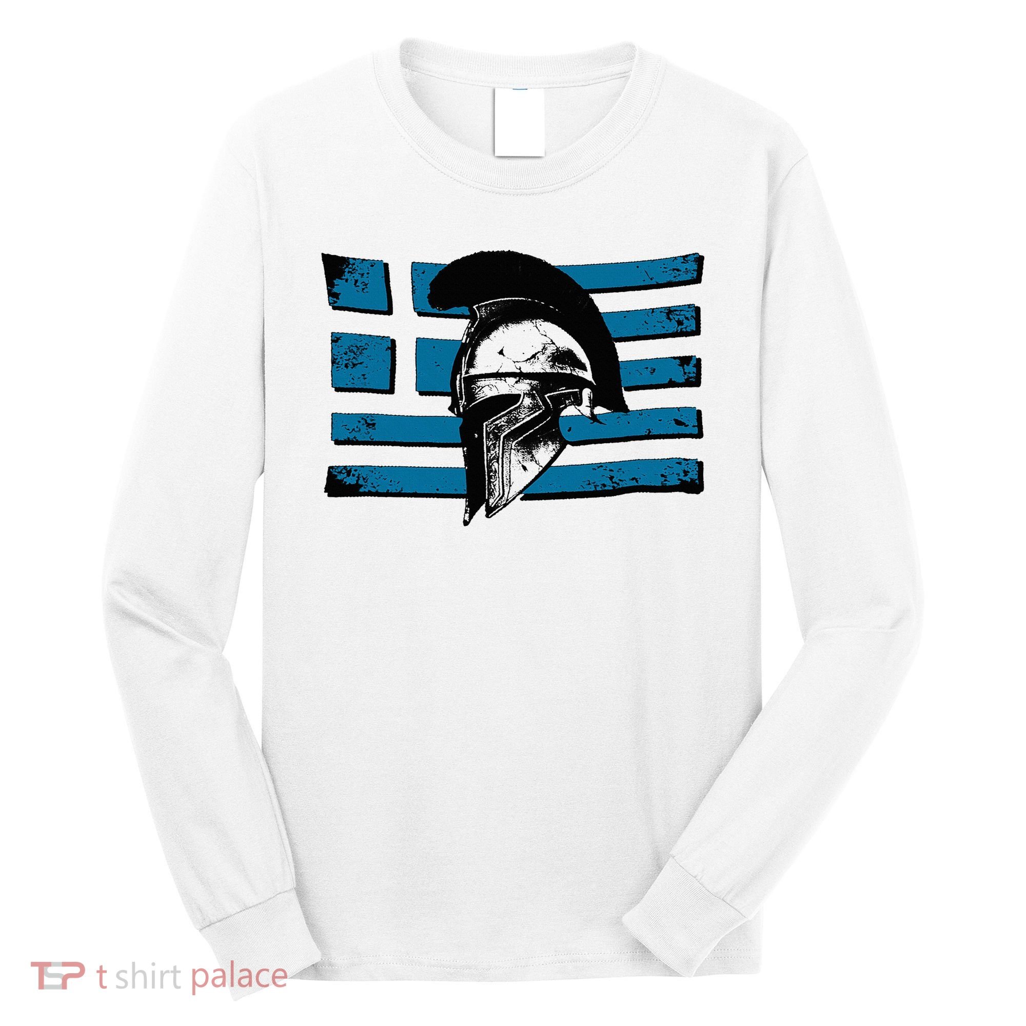 Greek Warrior Battle Flag Greece Historic Battle Flag Long Sleeve Shirt