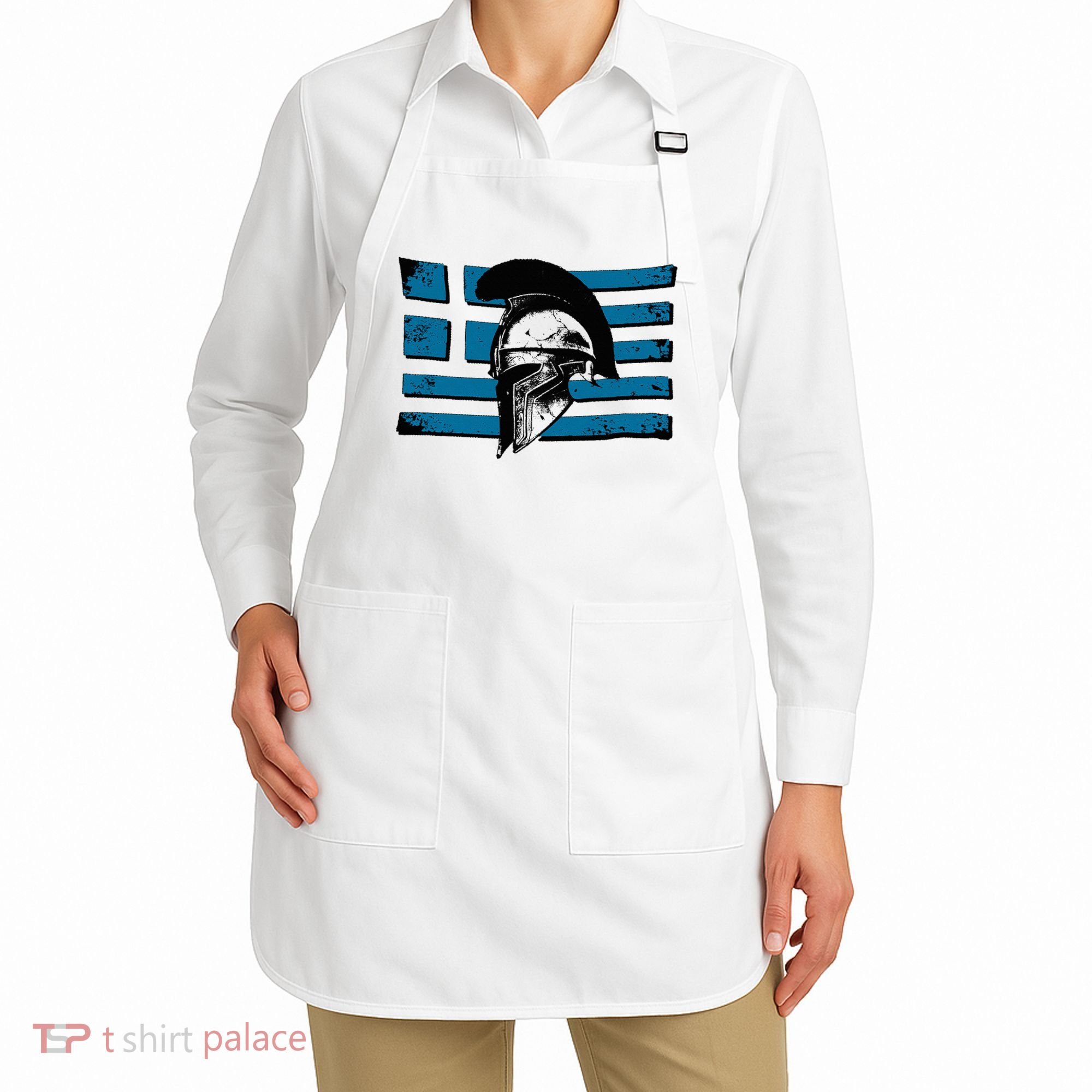 Greek Warrior Battle Flag Greece Historic Battle Flag Apron