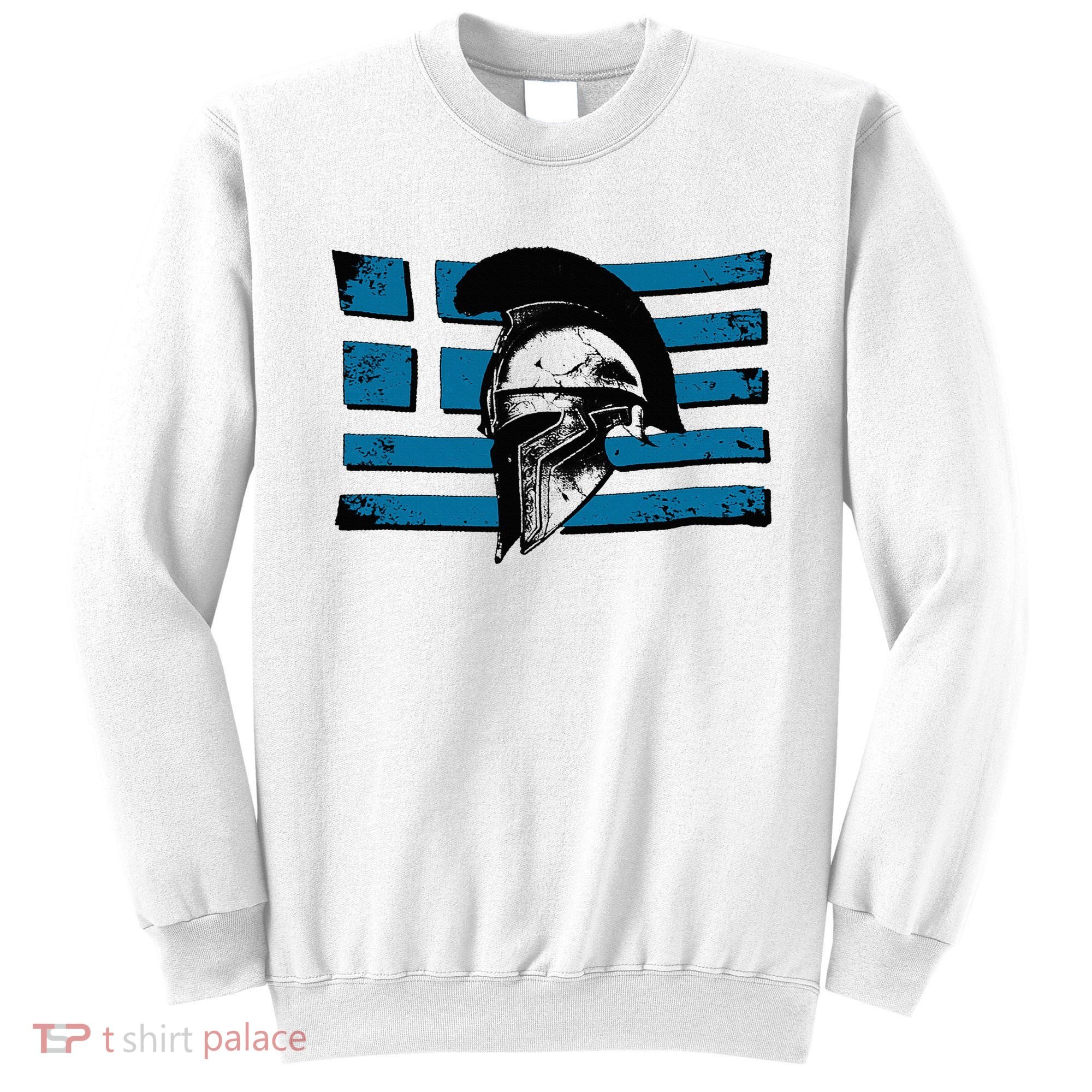 Greek Warrior Battle Flag Greece Historic Battle Flag Sweatshirt