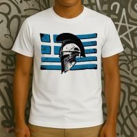 Greek Warrior Battle Flag Greece Historic Battle Flag T-Shirt thumb 3