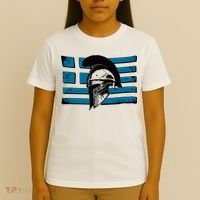 Greek Warrior Battle Flag Greece Historic Battle Flag T-Shirt thumb 4