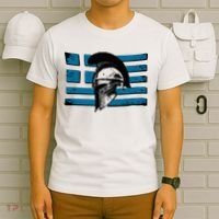 Greek Warrior Battle Flag Greece Historic Battle Flag T-Shirt thumb 6