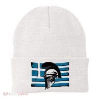 Greek Warrior Battle Flag Greece Historic Battle Flag Beanie thumb 0