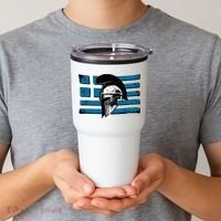 Greek Warrior Battle Flag Greece Historic Battle Flag Tumbler thumb 2