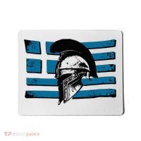 Greek Warrior Battle Flag Greece Historic Battle Flag Mousepad thumb 0