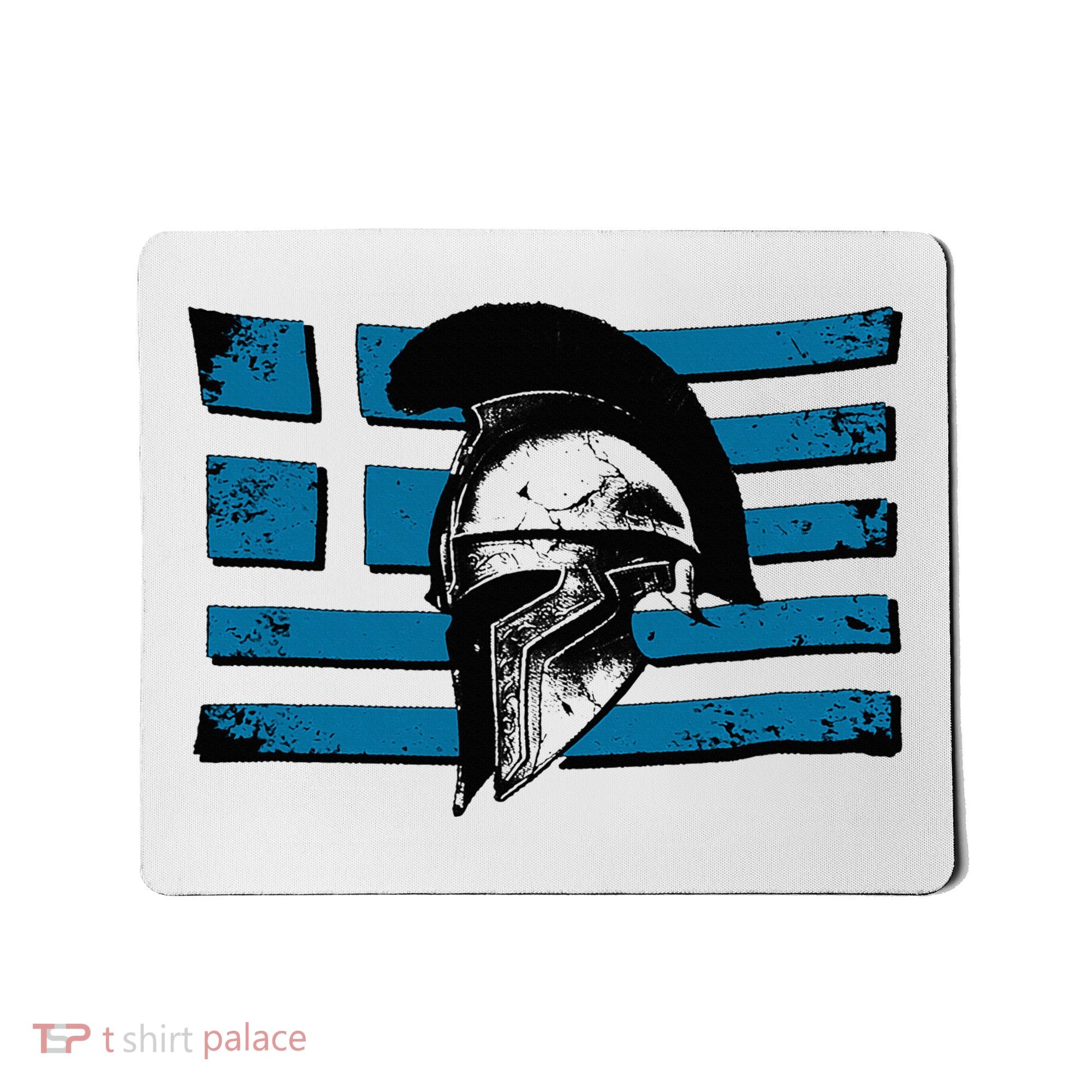 Greek Warrior Battle Flag Greece Historic Battle Flag Mousepad