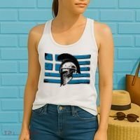 Greek Warrior Battle Flag Greece Historic Battle Flag Women's Tank Top thumb 2