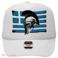 Greek Warrior Battle Flag Greece Historic Battle Flag Hat thumb 0