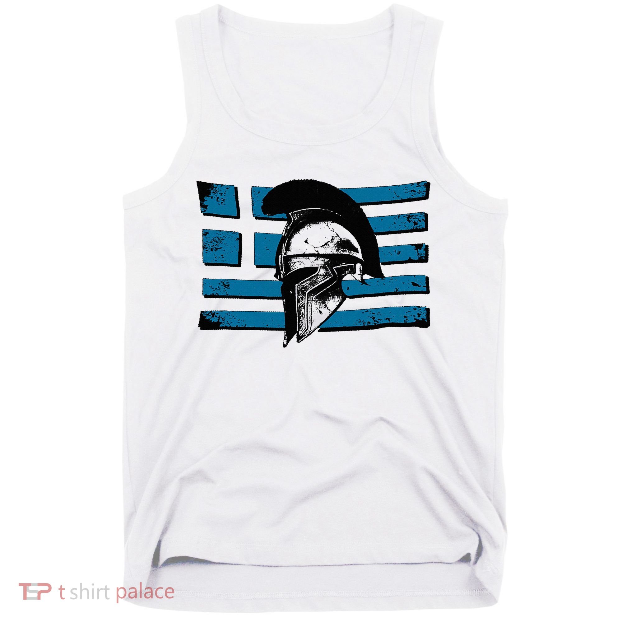Greek Warrior Battle Flag Greece Historic Battle Flag Tank Top