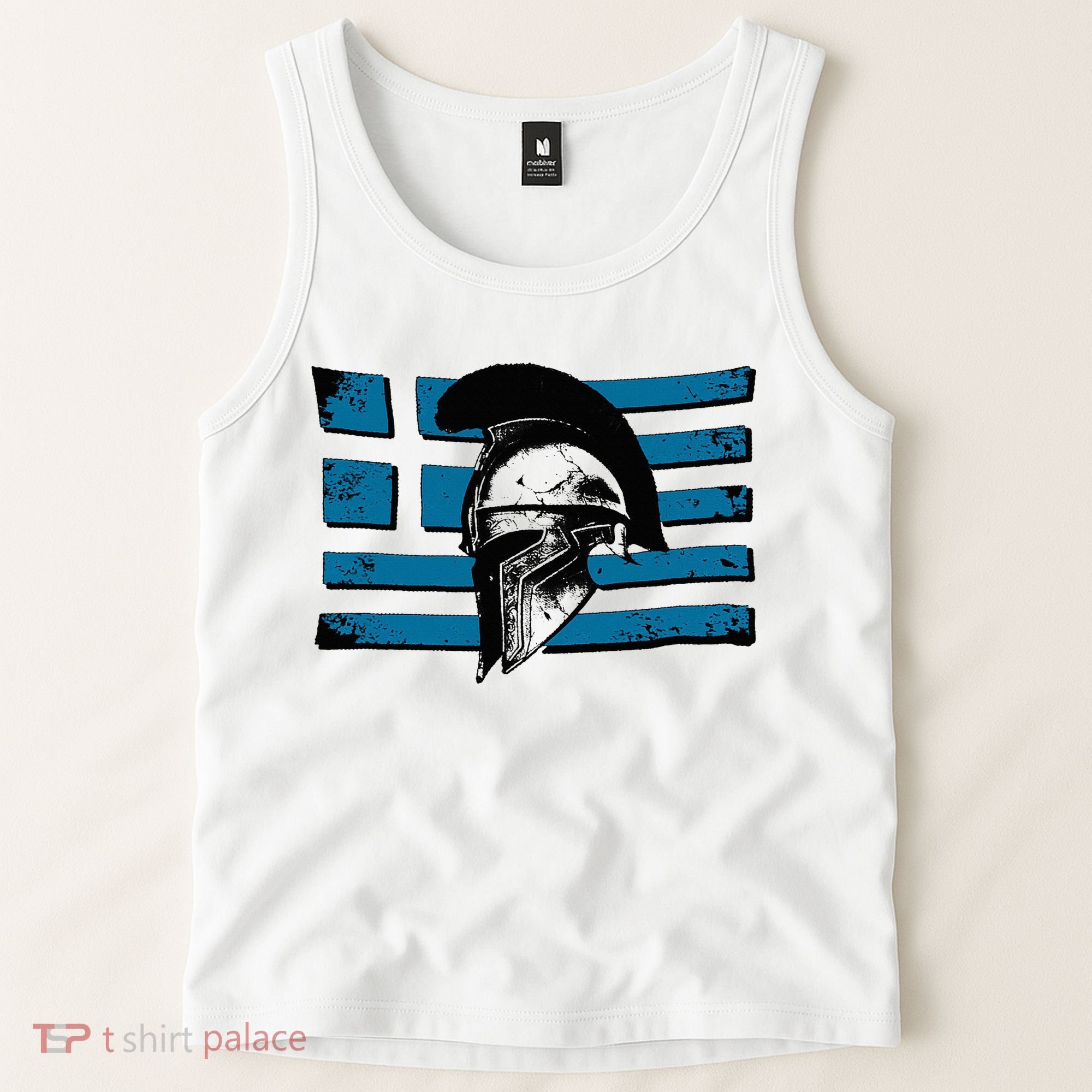Greek Warrior Battle Flag Greece Historic Battle Flag Tank Top