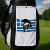 Greek Warrior Battle Flag Greece Historic Battle Flag Golf Towel thumb 2