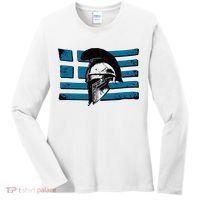Greek Warrior Battle Flag Greece Historic Battle Flag Women's Long Sleeve Shirt thumb 0