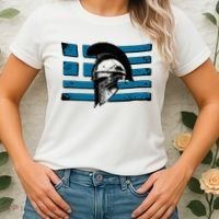 Greek Warrior Battle Flag Greece Historic Battle Flag Women's T-Shirt thumb 2