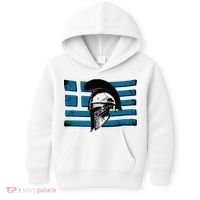 Greek Warrior Battle Flag Greece Historic Battle Flag Kids Hoodie thumb 0